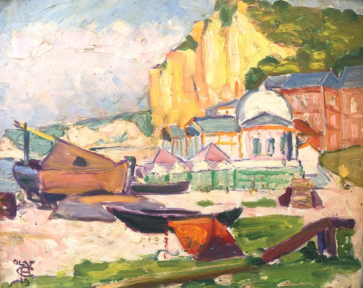 Olaf Christiansen  (1901-1990)  Yport en Normandie 1929-photo-2