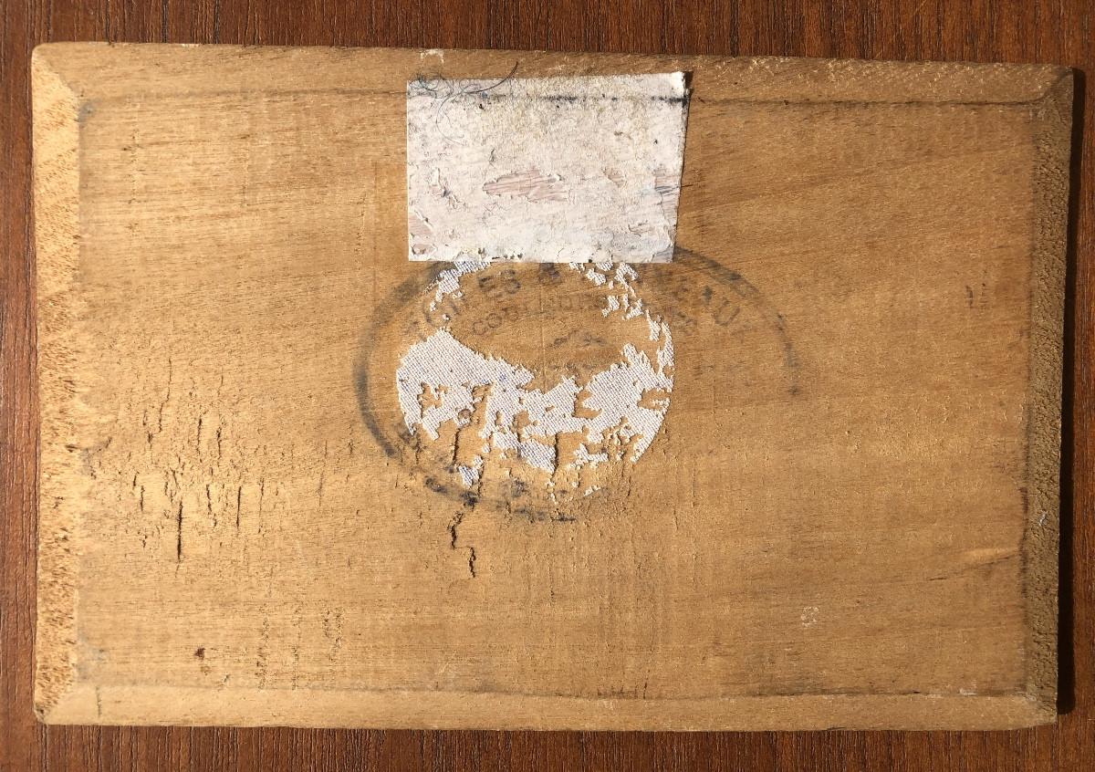 Ecole Française Fin XIX Ou Début XX Siècle, Marine, scène de port , Huile Sur Bois-photo-3