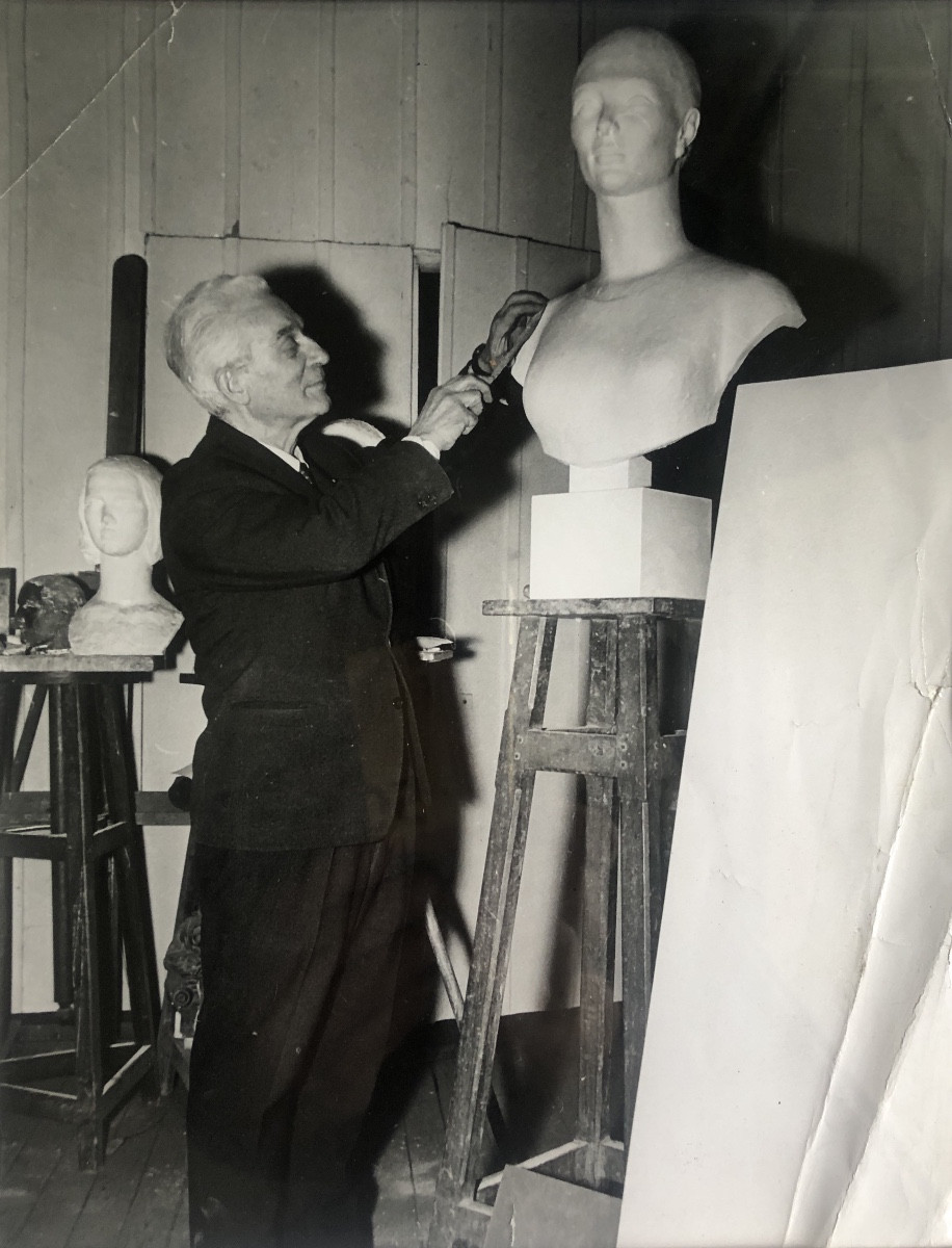 Photograph Of Paul Belmondo In His Studio, Mid-20th Century-photo-2