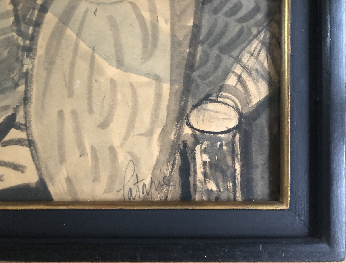 Louis Latapie (1891-1972) Cubist Nude Woman, Early 20th Century-photo-2