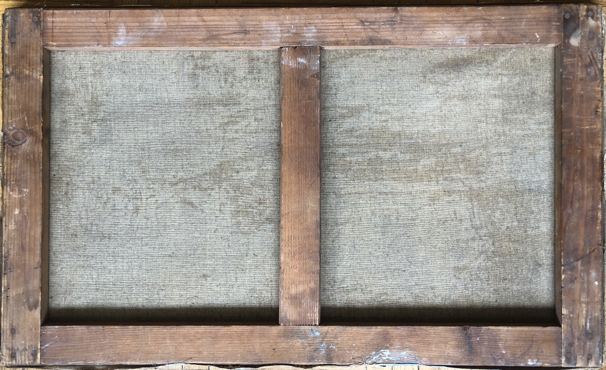 François Bournichon (1816-1896) Paysage marin fin XIX siècle-photo-1