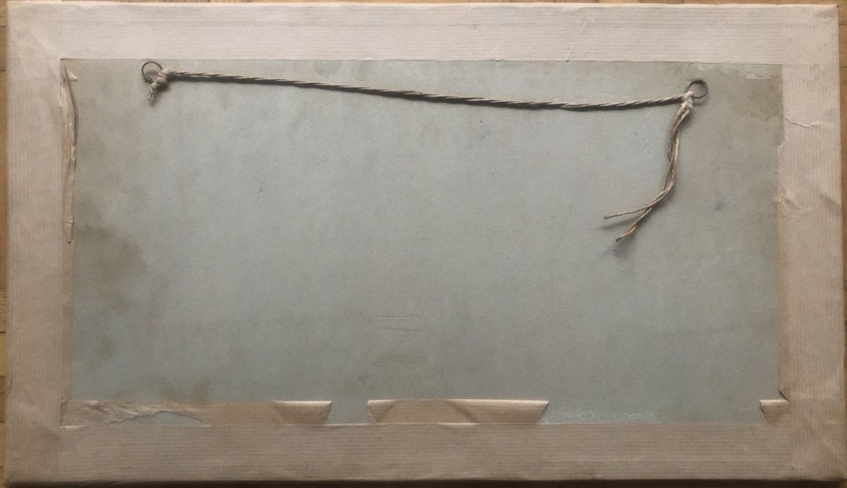 Three Pastel Figures, Monogram Hd, Art Nouveau Period-photo-2