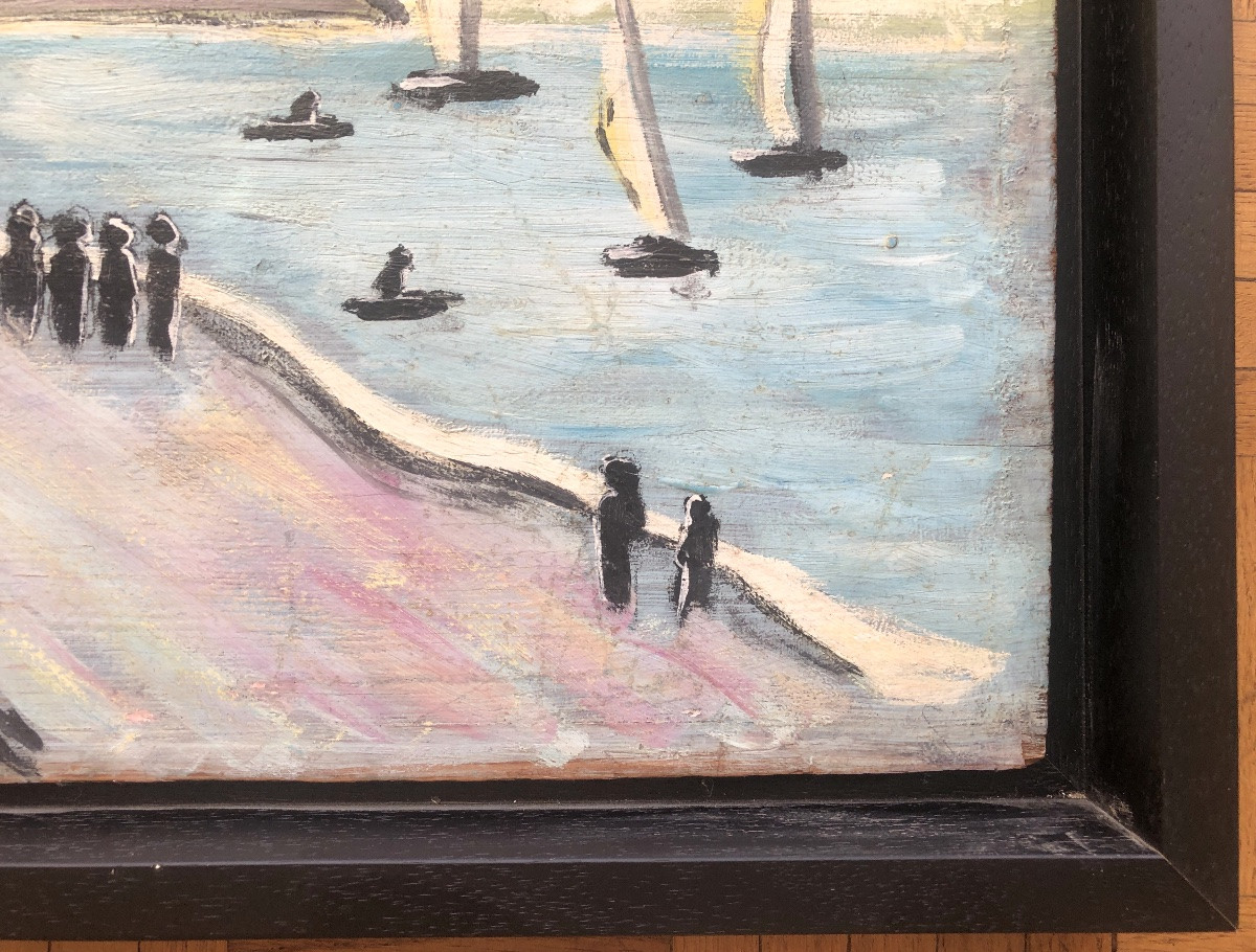  Sailors By The Sea In Normandy, Michel Raymond, Art Deco-photo-1