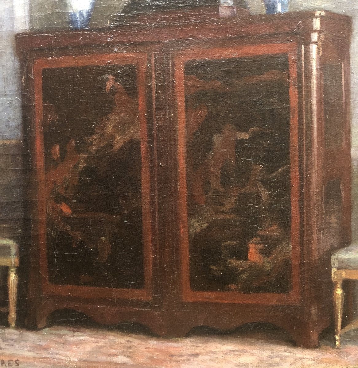 Armand De Ferrière (1876-?) Interior Scene Of A Bourgeois House, Early 20th Century-photo-4