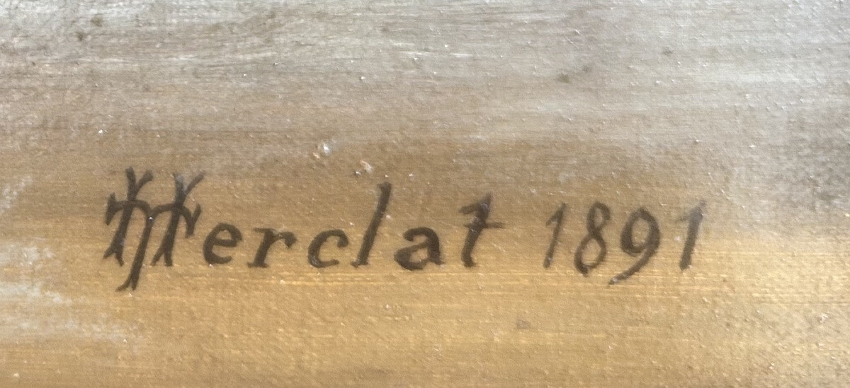 T. Herclat (19th Century), "the Leg Of Lamb And The Fly" 1891, Oil On Canvas-photo-4