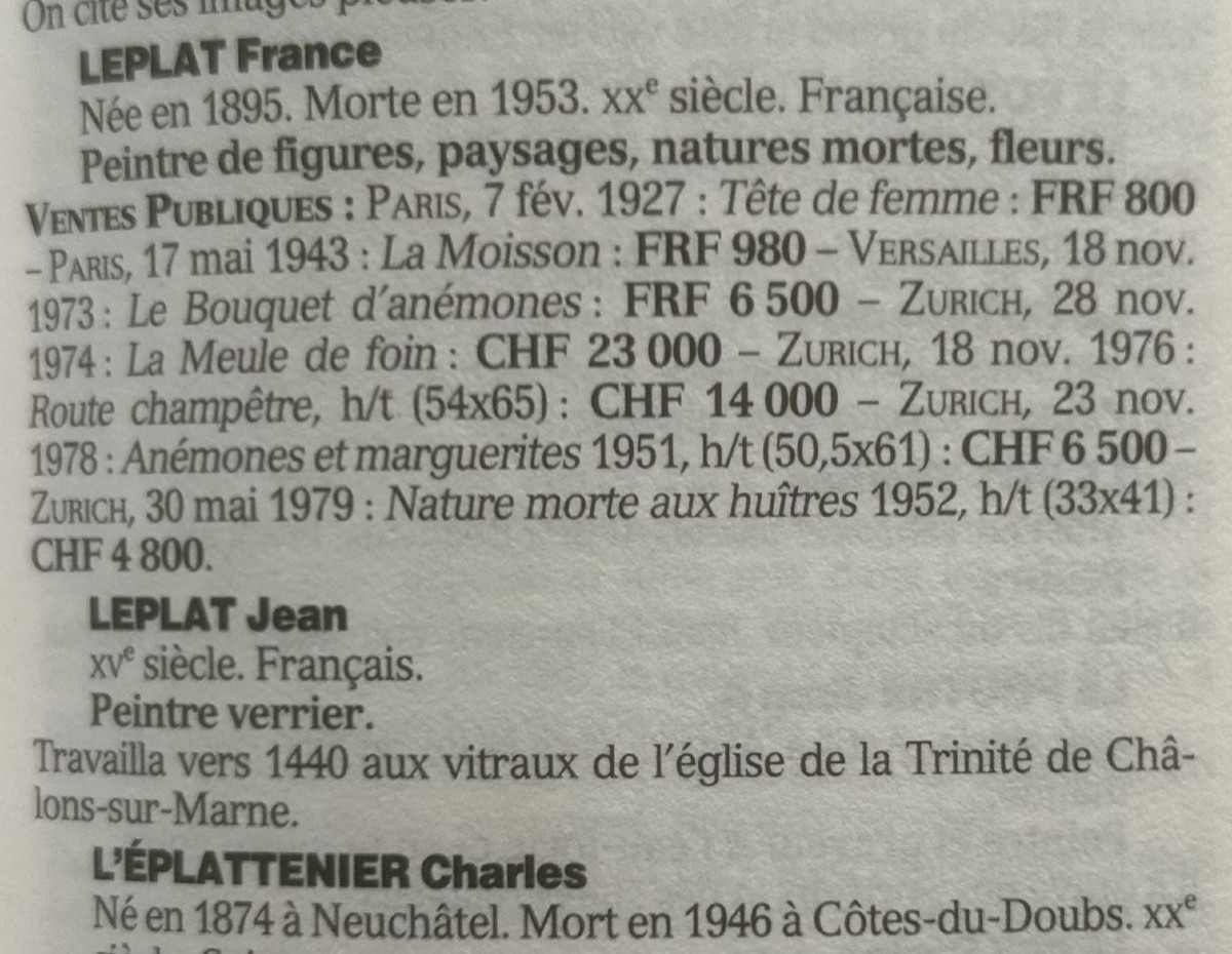 France Leplat (1895-1953) Portrait de jeune femme, Huile sur toile-photo-4