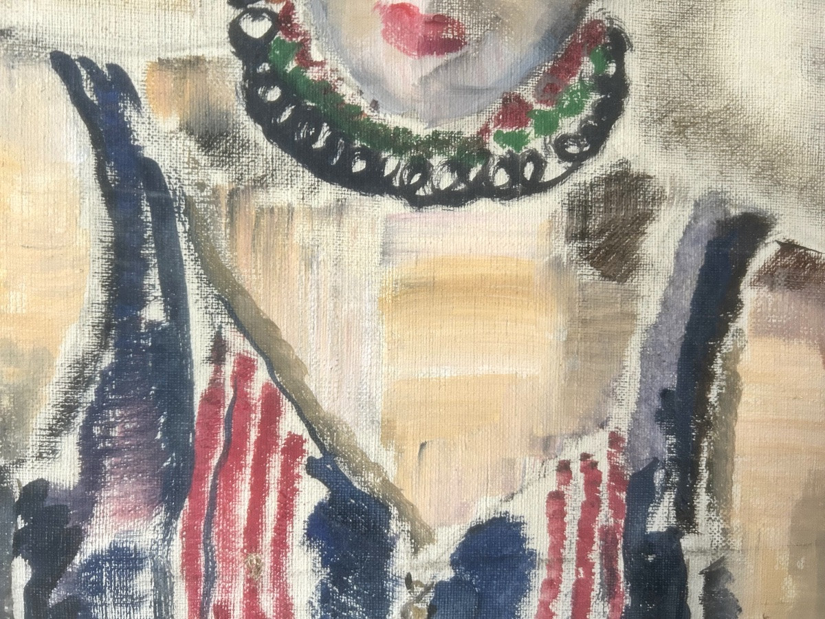 Maud Canet Or Canet-pillon (20th Century) Portrait Of A Young Woman, Art Deco-photo-1