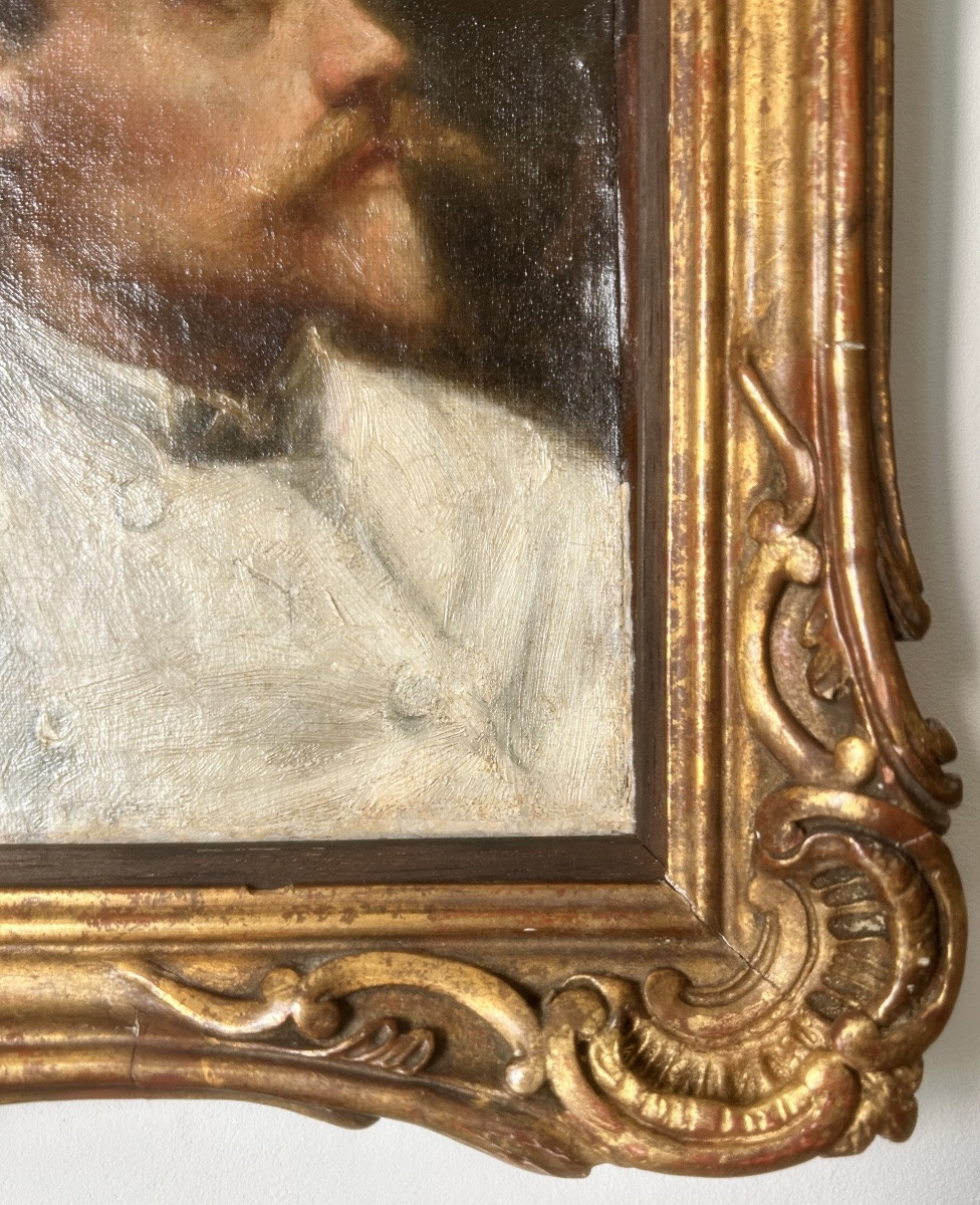 Portait d'Un Homme Cuisinier, Oil On Canvas, 19th Century-photo-3