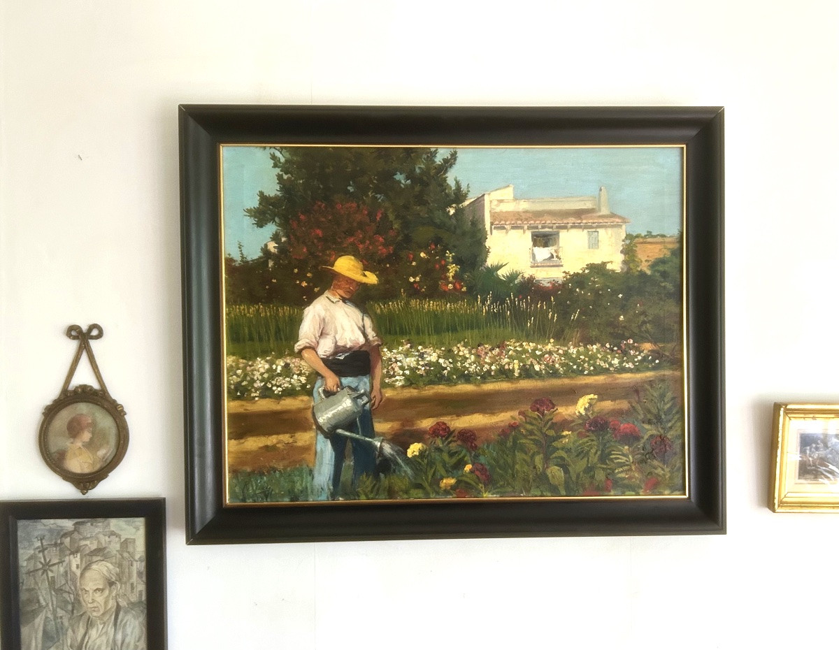 Verde Rubio Riccardo (1876-1955) The Gardener, Early 20th Century, Spanish School-photo-4
