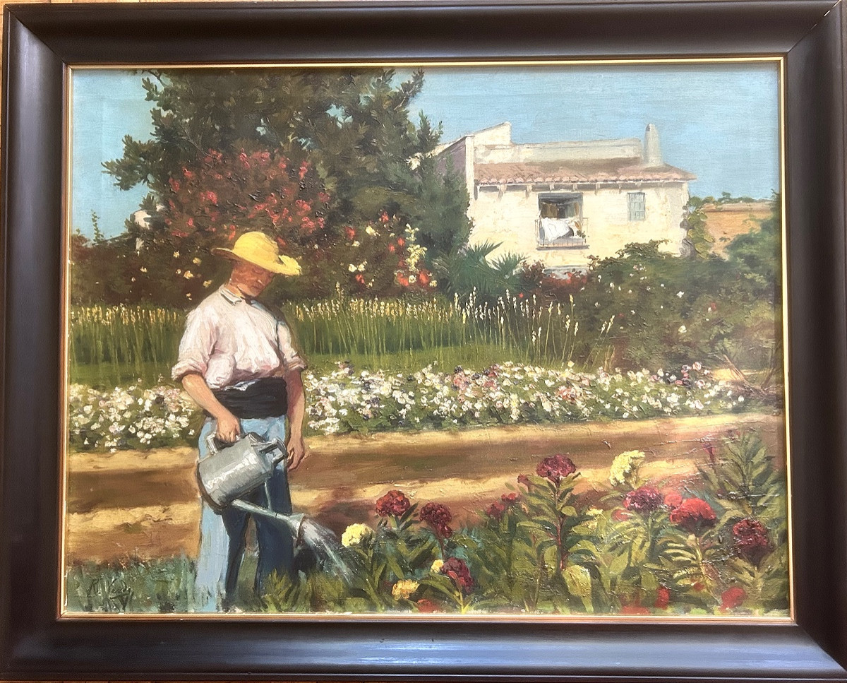 Verde Rubio Riccardo (1876-1955) The Gardener, Early 20th Century, Spanish School