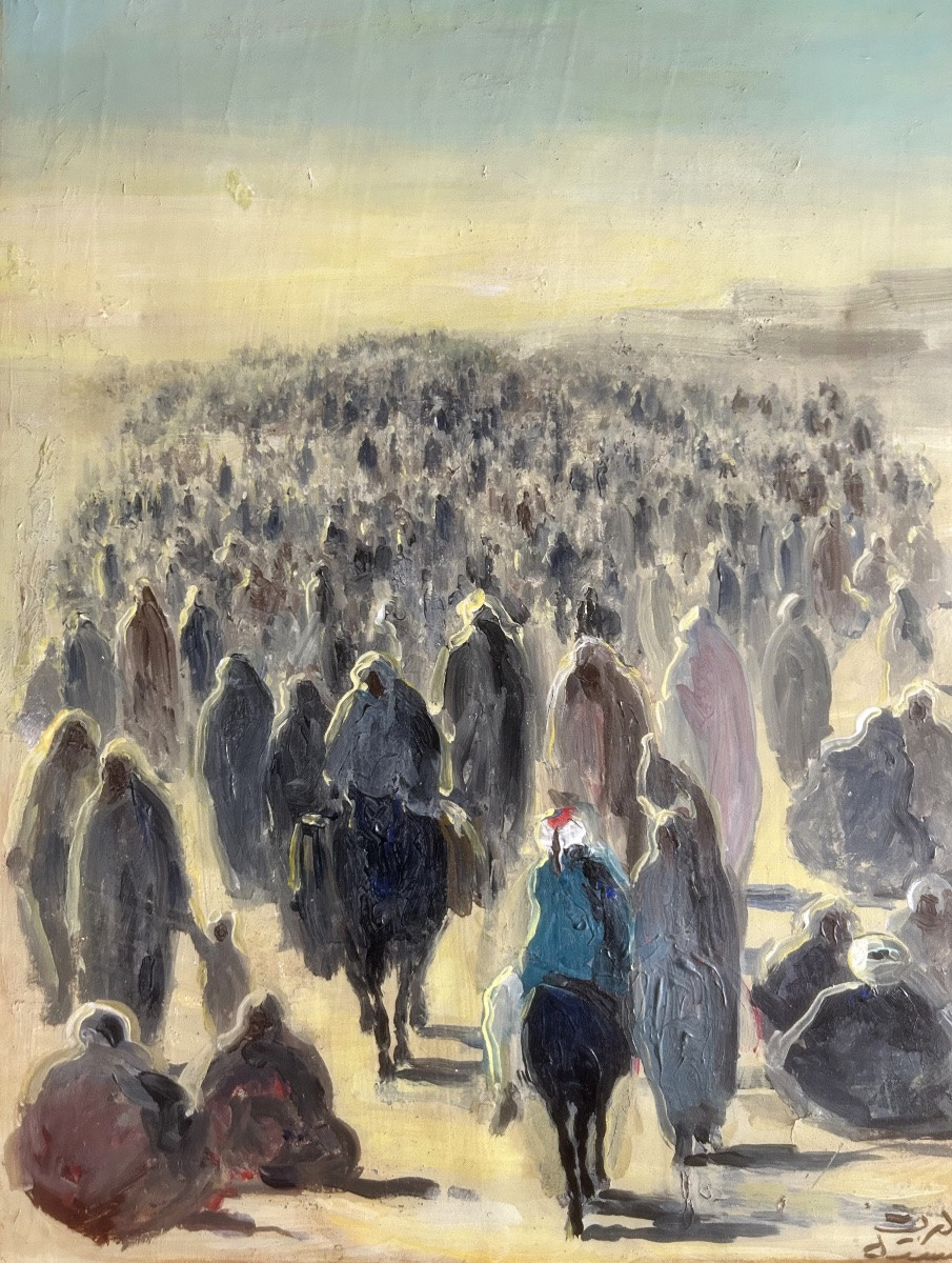 Orientalist Painting, Early 20th Century, Hst, Signature To Be Deciphered-photo-2