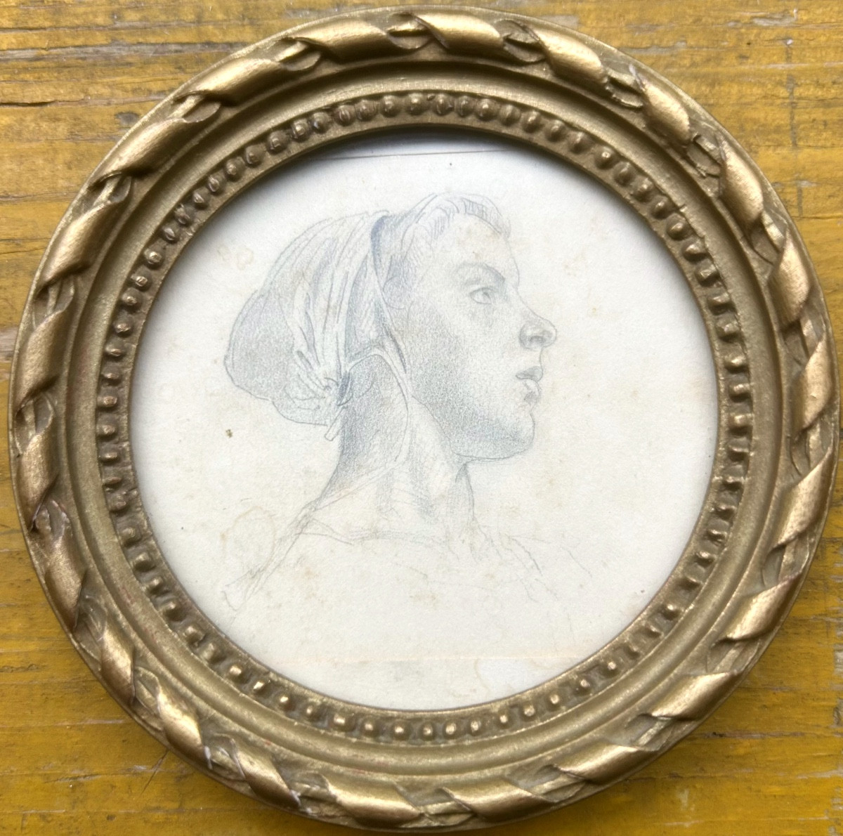 Drawing Of A Young Woman Late 19th Century