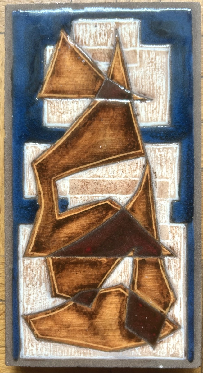 Les Argonautes 1960, Decorative Ceramic Plate Monogrammed M.a.