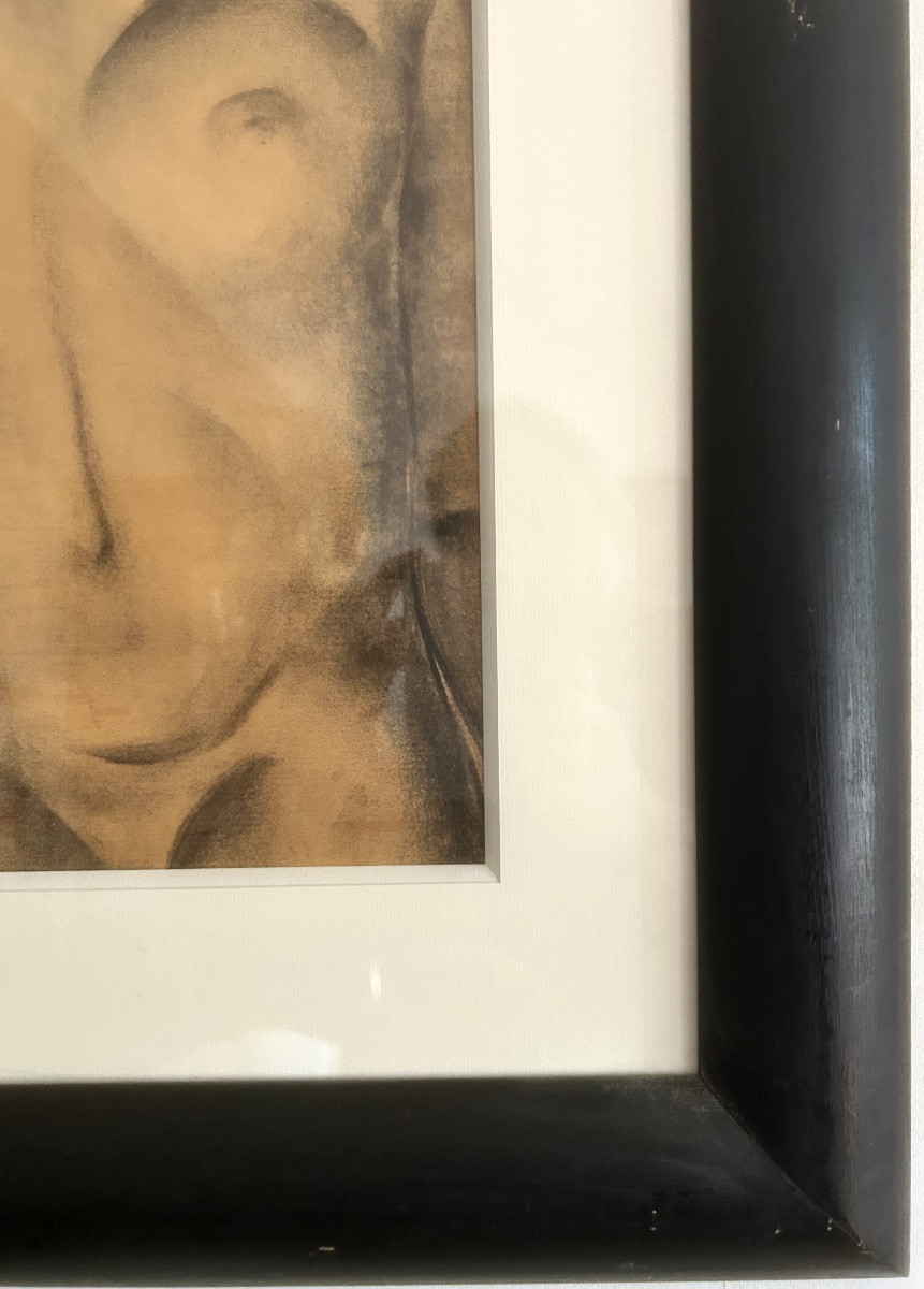 Auguste Mambour (1896-1968) peintre expressionniste, Jeune femme africaine, Art Déco-photo-2