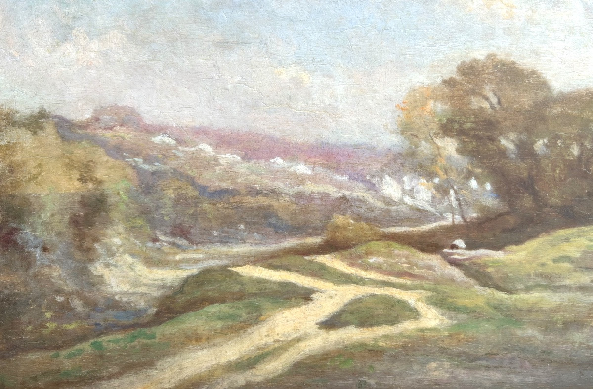 François Bournichon (1816-1896) Landscape Late 19th Century-photo-2