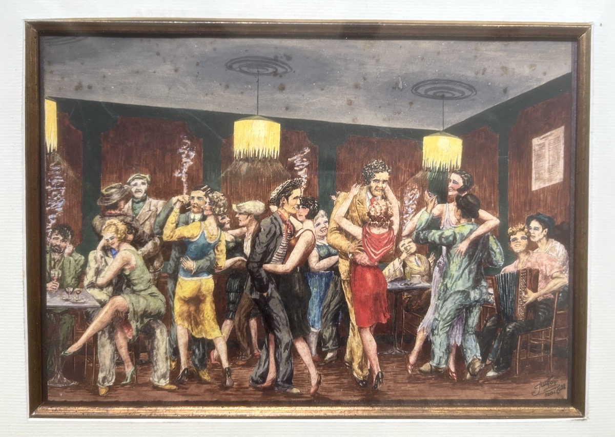 Jeannine Guillou (1909-1946) Soirée dansante, 1932, gouache sur papier 