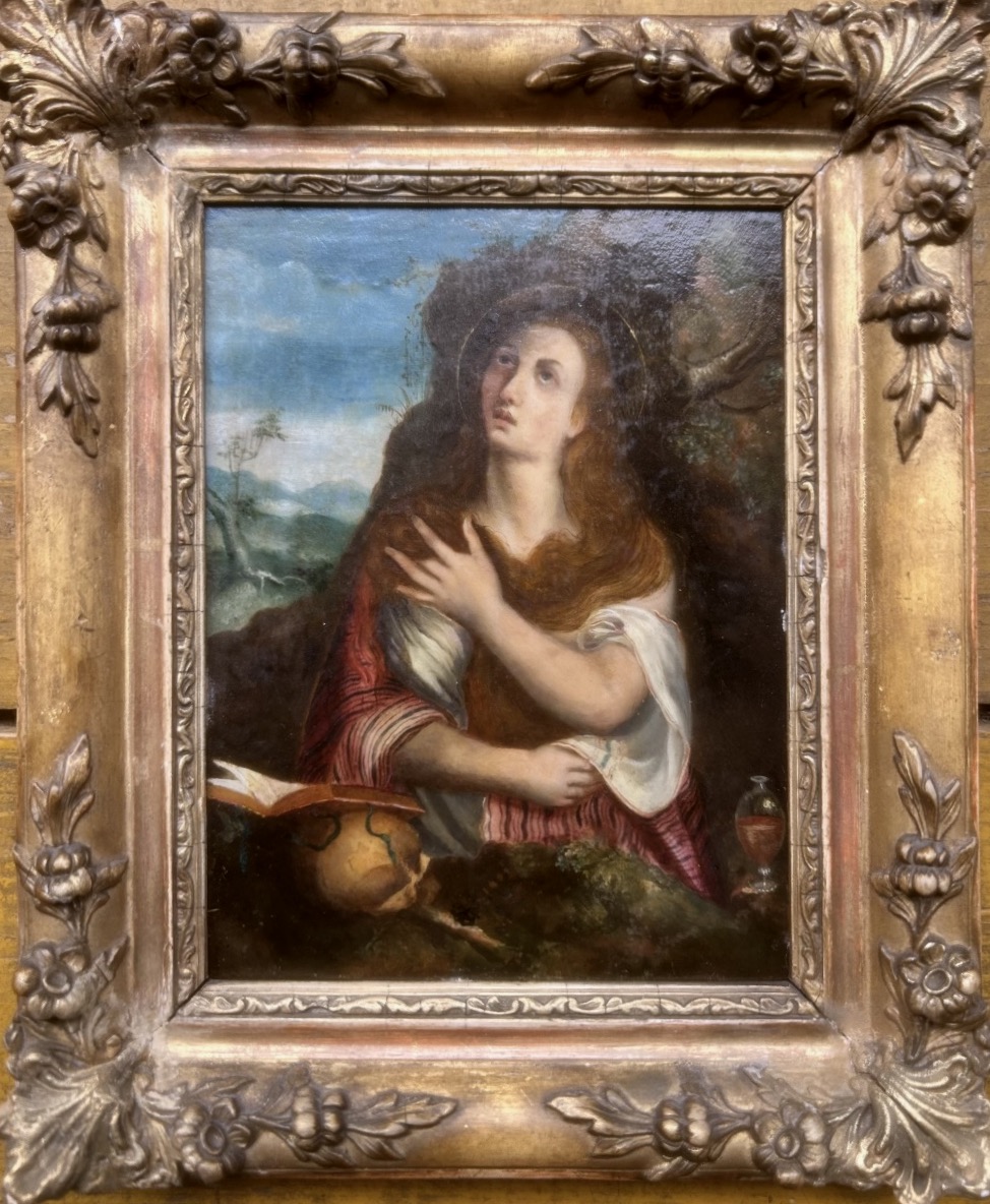 Mary Magdalene The Penitent, Oil On Copper, 17th Century-photo-3
