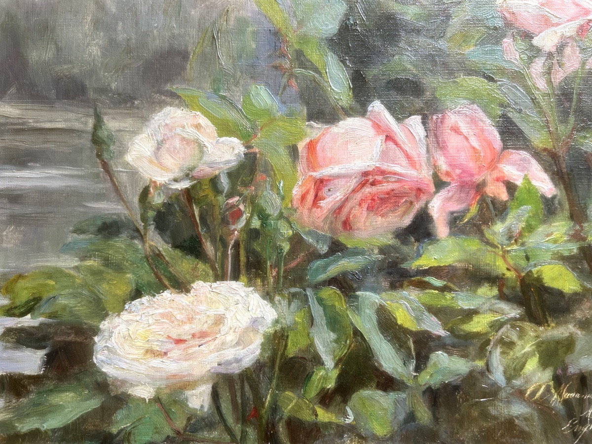 Madeleine Carpentier (1865-1949) Enghien-les-Bains 1897, Huile sur toile-photo-5