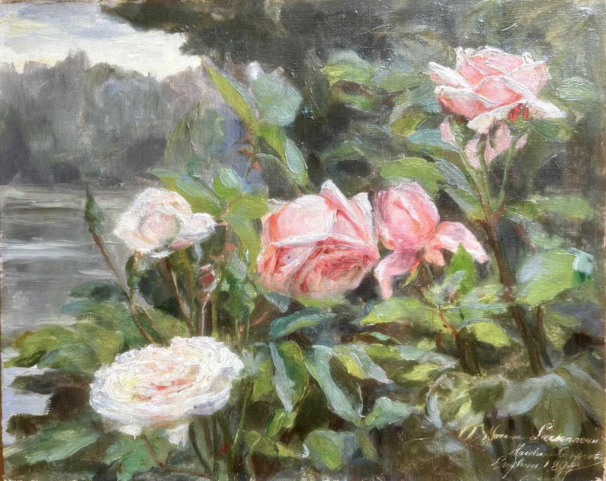 Madeleine Carpentier (1865-1949) Enghien-les-Bains 1897, Huile sur toile-photo-6