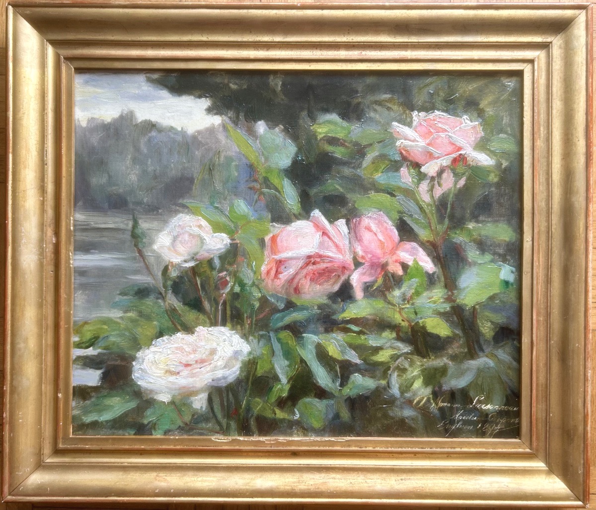 Madeleine Carpentier (1865-1949) Enghien-les-Bains 1897, Huile sur toile
