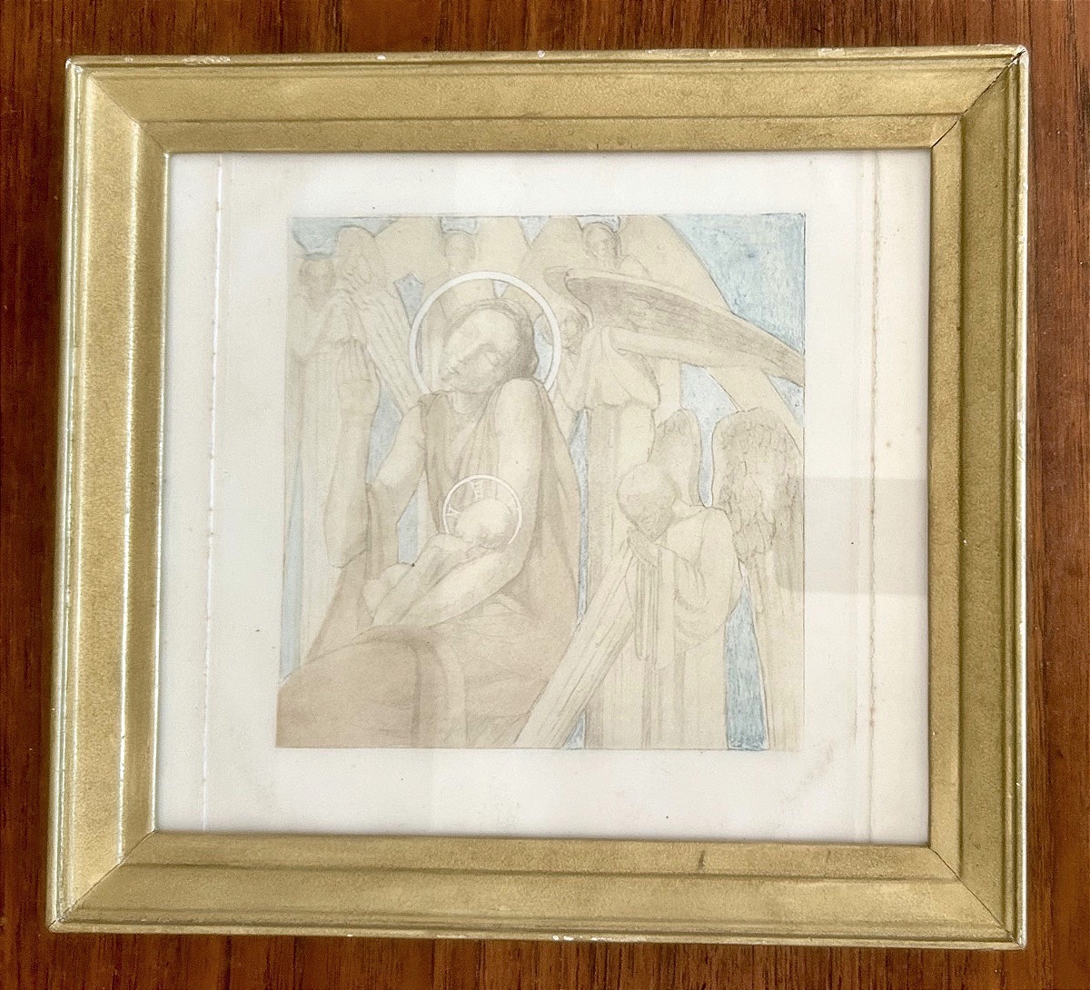 Symbolist Lithographie, Sacred Art, First Half Of The 20th Century-photo-3