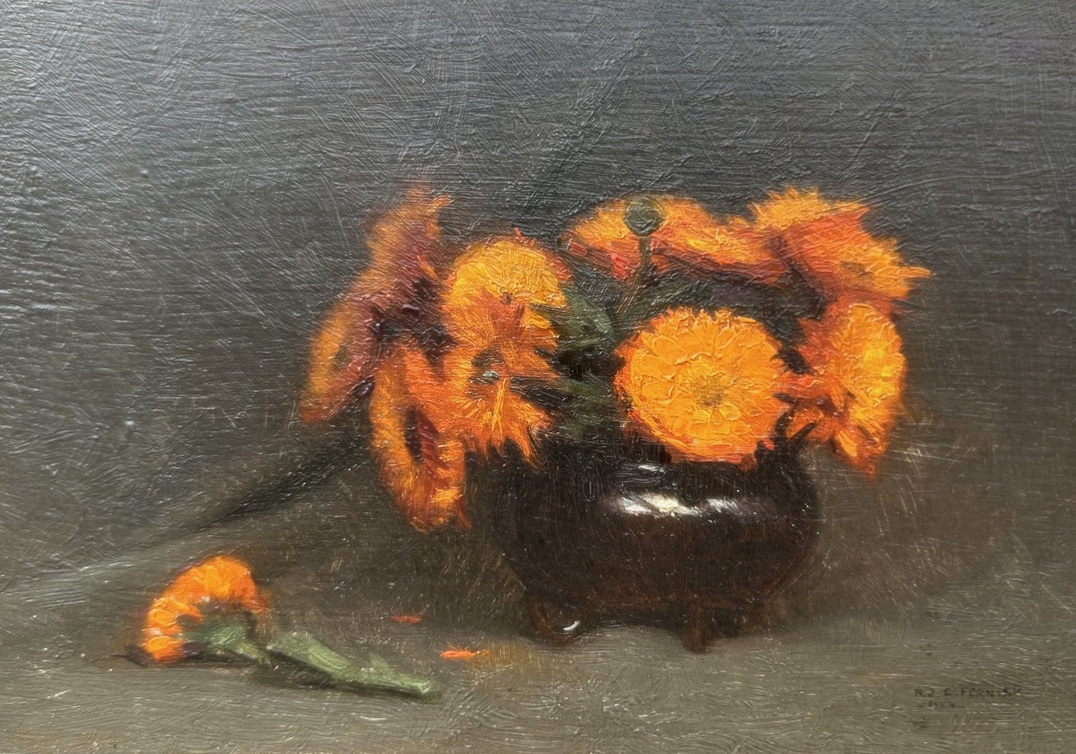 Robert Jules Emile Fernier (1895–1977) Still Life, Flower Pot, 1924, Art Deco-photo-3