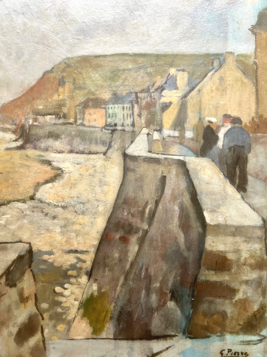 Gustave René Pierre (1875–1939) A Breton Seaside Scene, Early 20th Century-photo-3