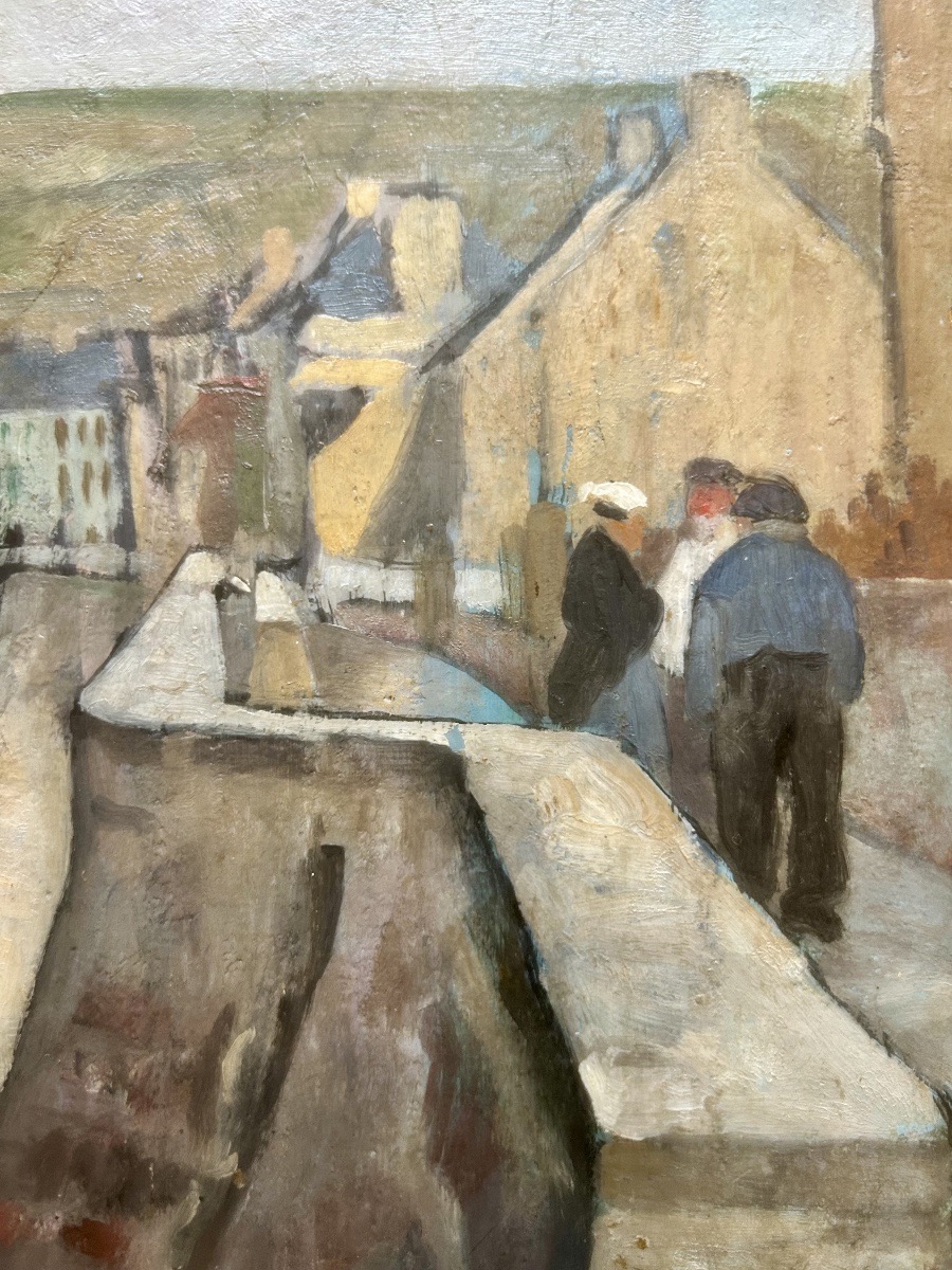 Gustave René Pierre (1875–1939) A Breton Seaside Scene, Early 20th Century