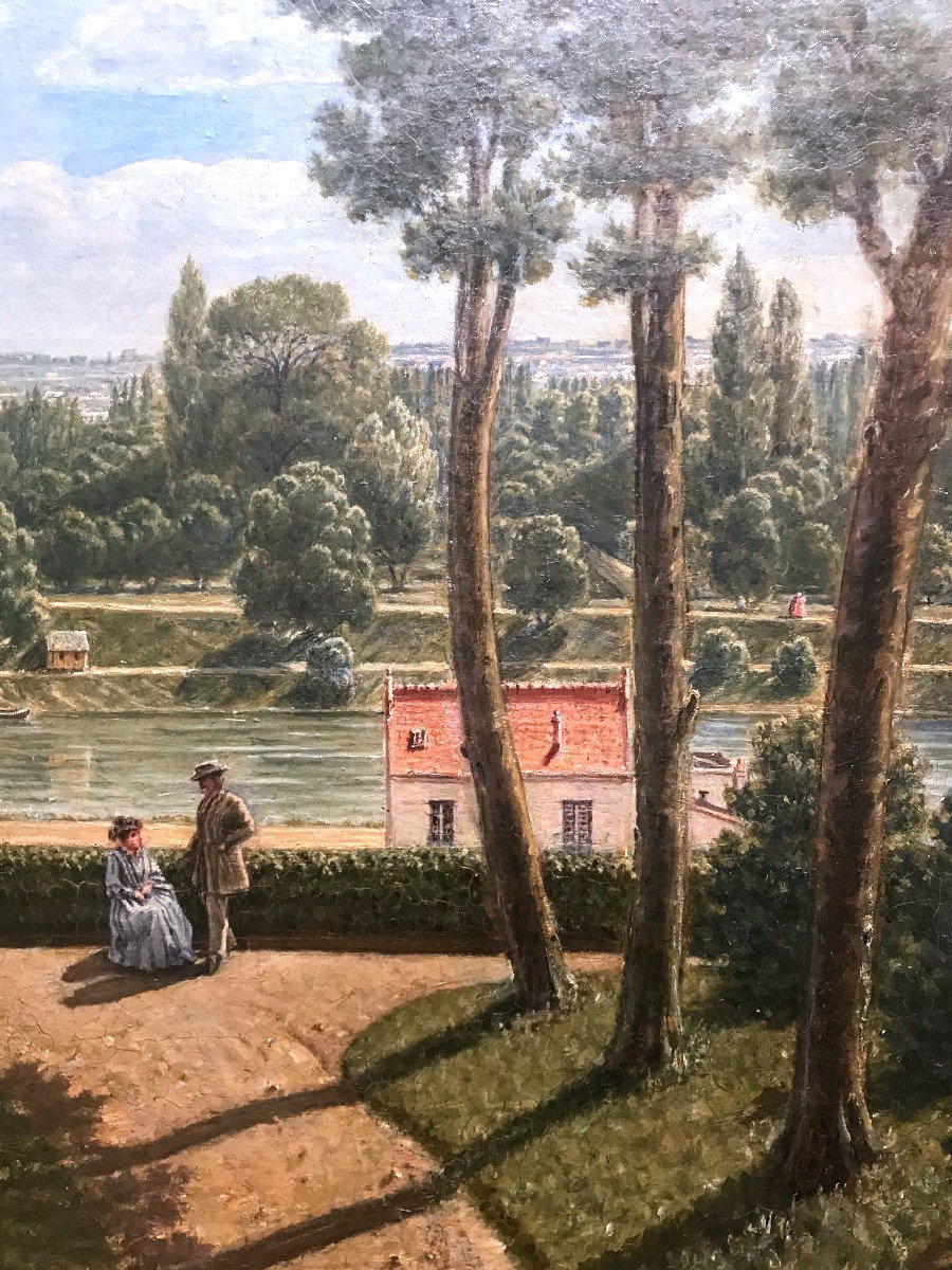  Vue Du Pont De Suresnes Et Le Bois De Boulogne En 1873 Par Baliat-photo-4