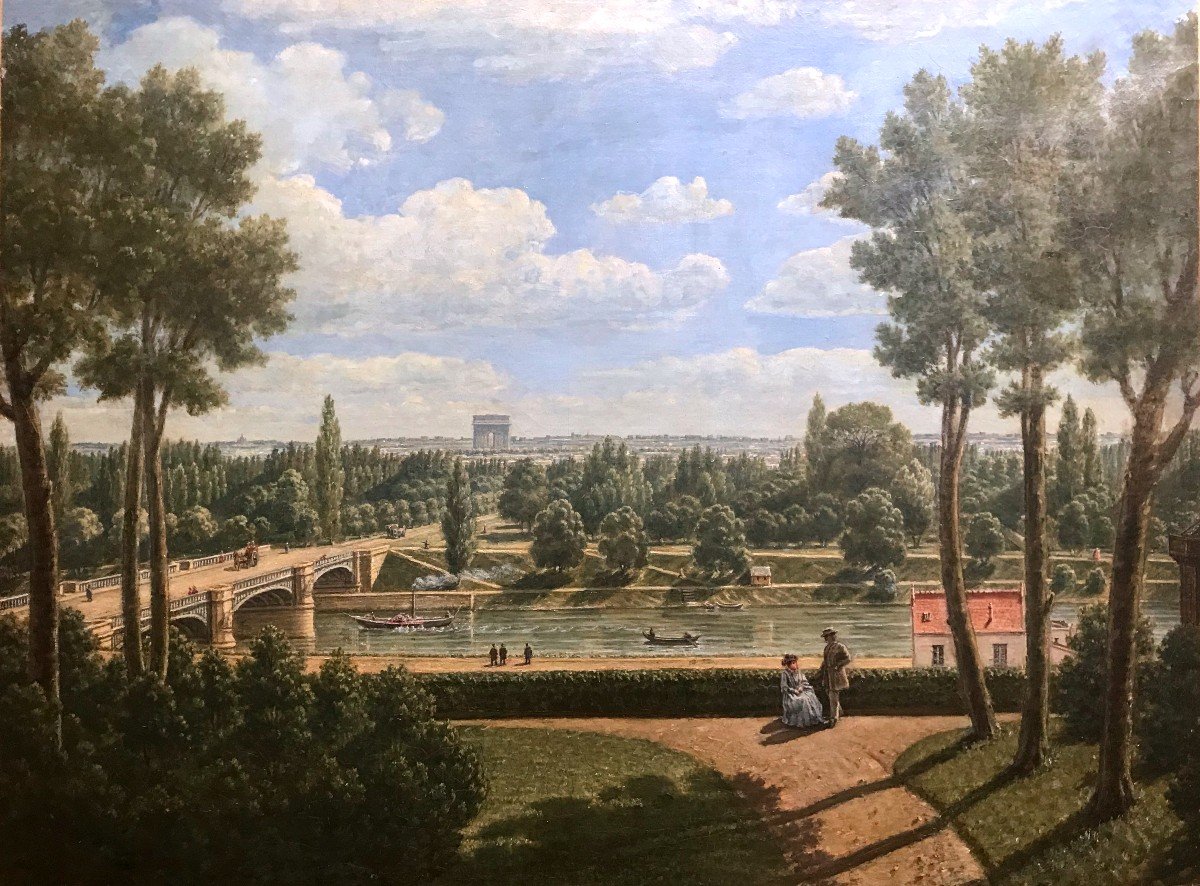  Vue Du Pont De Suresnes Et Le Bois De Boulogne En 1873 Par Baliat-photo-4