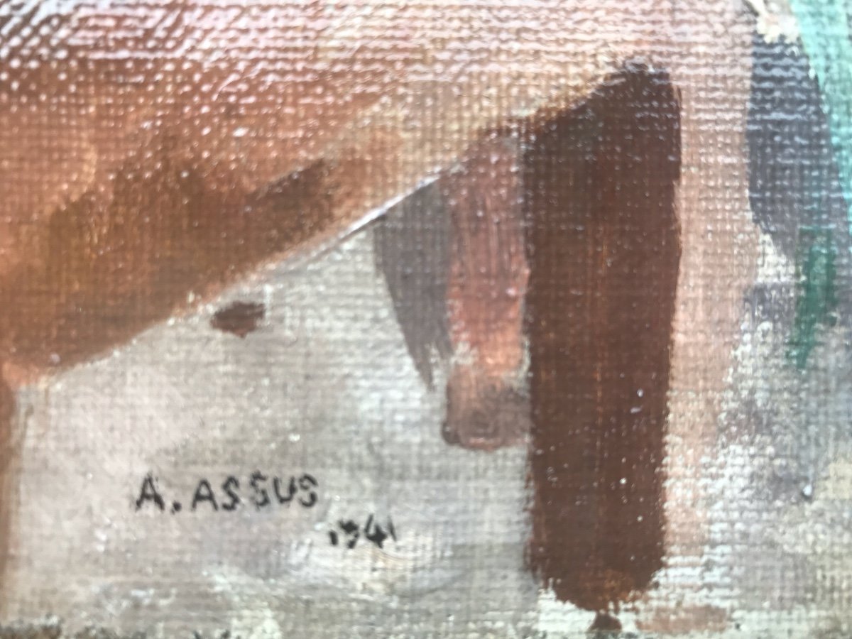Armand Assus 1892-1977 Peintre Orientaliste, Scène De Café 1941, Musée d'Alger-photo-4