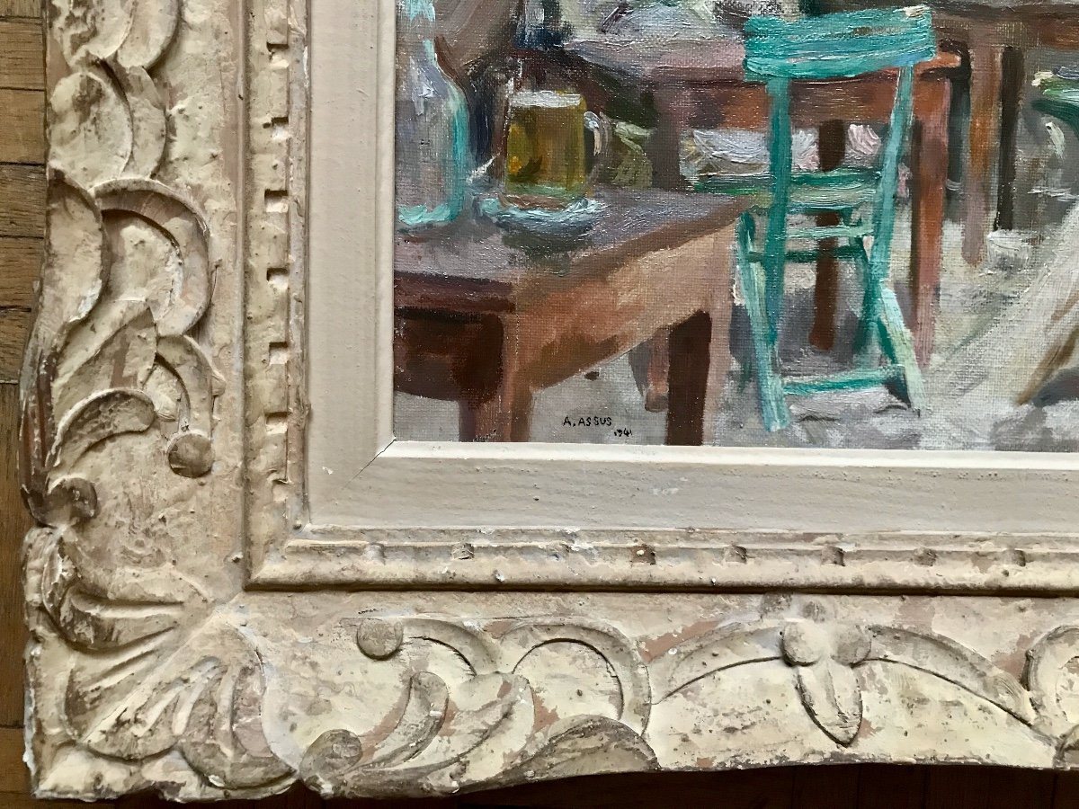 Armand Assus 1892-1977 Peintre Orientaliste, Scène De Café 1941, Musée d'Alger-photo-1