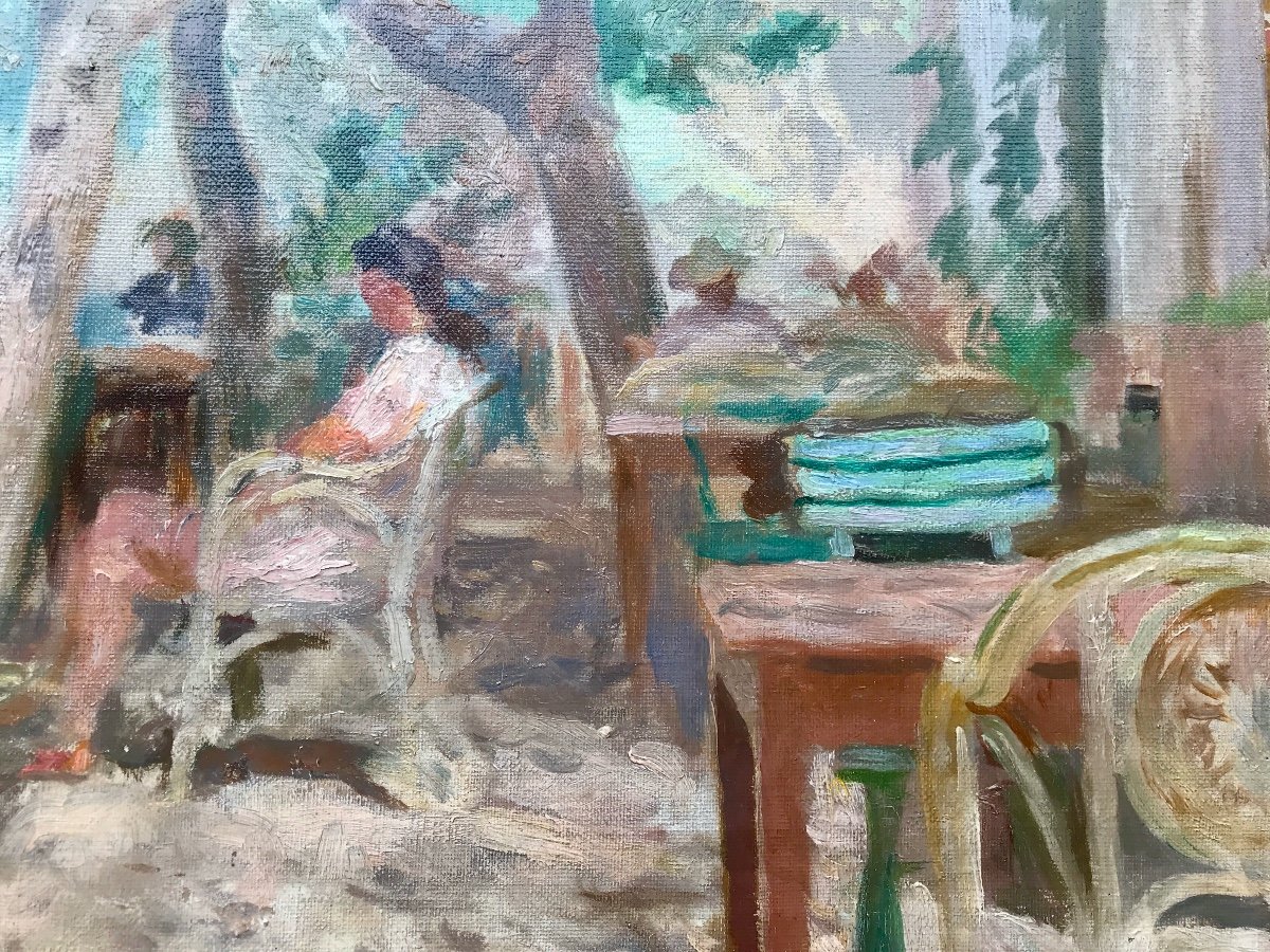 Armand Assus 1892-1977 Peintre Orientaliste, Scène De Café 1941, Musée d'Alger-photo-4
