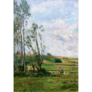 Henri Prosper Wirth (1869-1947) Bucolic Landscape Early 20th Century