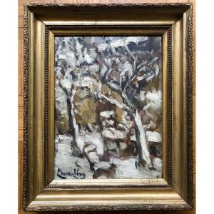 Lazare-levy (1867-1933) Snow Landscape Early 20th Century