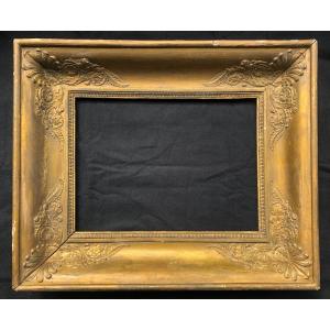 Empire Frame In Wood And Gilded Stucco 19th Century