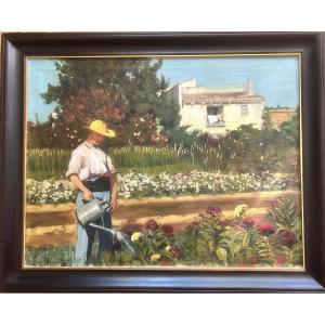 Verde Rubio Riccardo (1876-1955) The Gardener, Early 20th Century, Spanish School