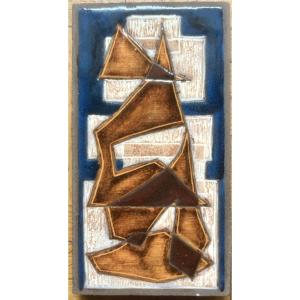 Les Argonautes 1960, Plaque en céramique décorative monogramme M.A