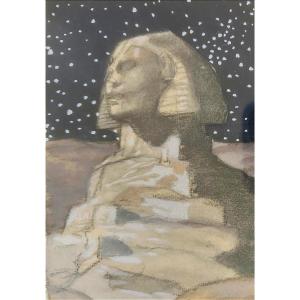 Henri Deluermoz (1876–1943) 2 Watercolors, “the Death Of Philae” By Pierre Loti, Egypt