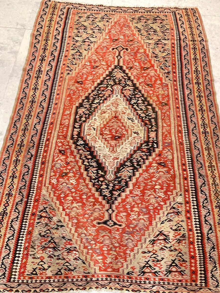 Kilim Senneh Iran Vers 1900 192cm X 127cm