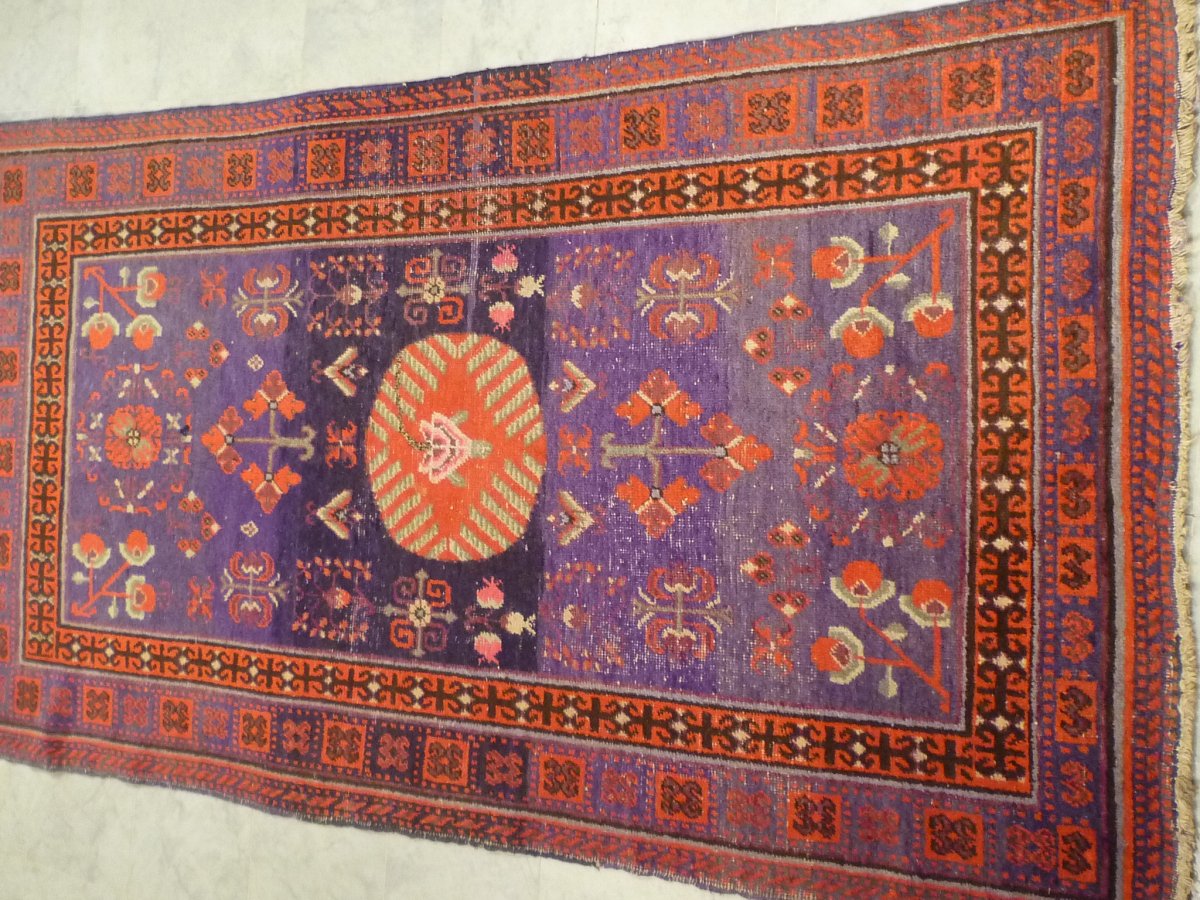 Tapis Du Khotan Début XX ème-photo-3