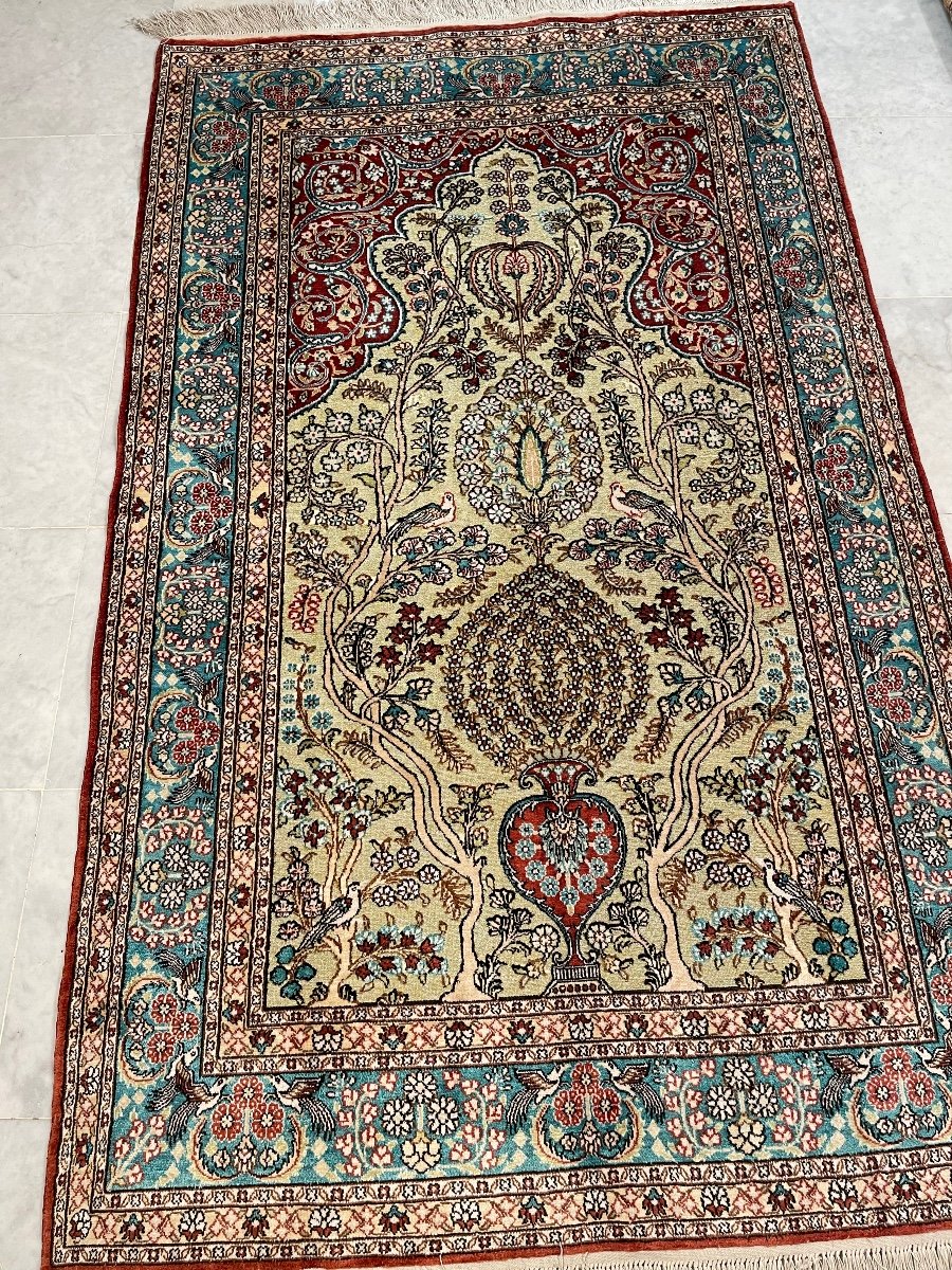 Tapis Turc  En Soie  153 Cm X 93cm-photo-3