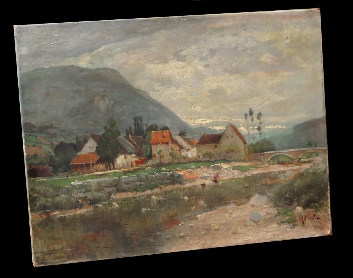 [ain Belley Le Bugey] Million (joseph) - Huile Sur Toile ; Signée : Cerveyrieu Près d'Artemare.