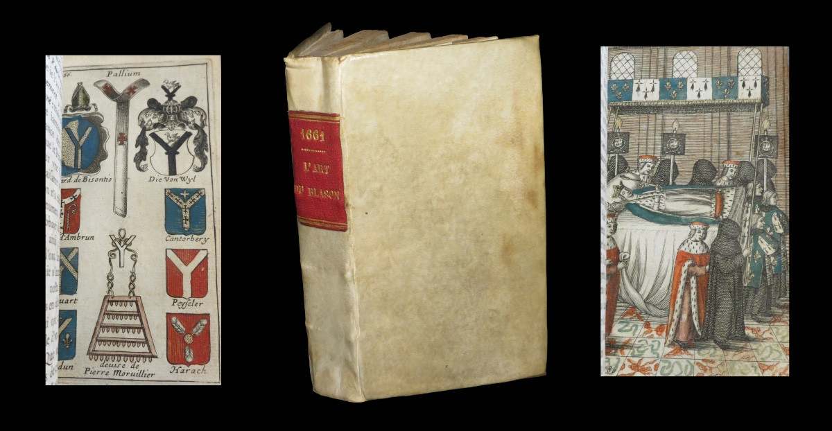 Heraldry Arms Coats Of Arms. Menestrier - The Art Of The Justified Coat Of Arms. 1661. Watercolor Plates.