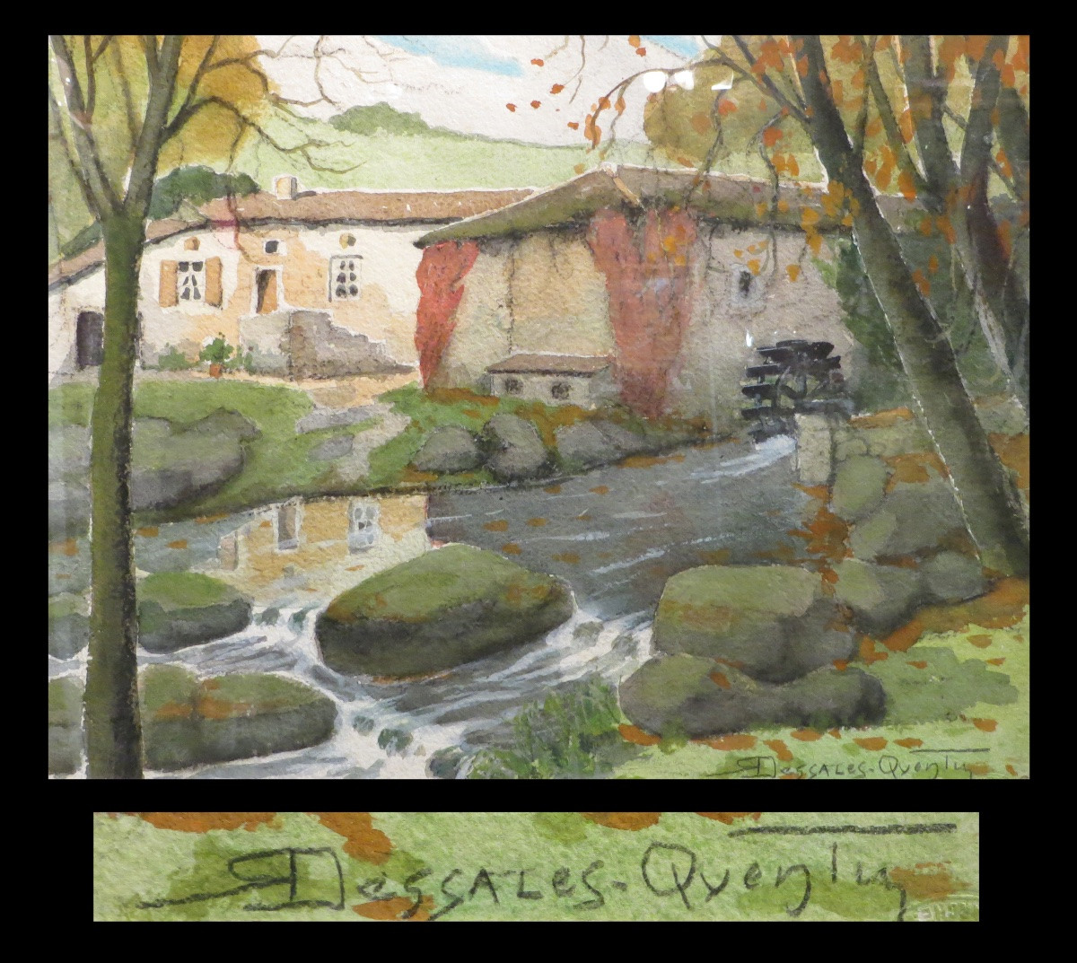 PERIGORD DORDOGNE PERIGUEUX] DESSALES-QUENTIN (Robert) - Aquarelle signée.-photo-2
