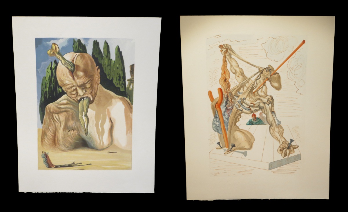 [surrealism] Dante / Dali (salvador, Ill.) - The Divine Comedy. Complete. 100 Plates.-photo-3