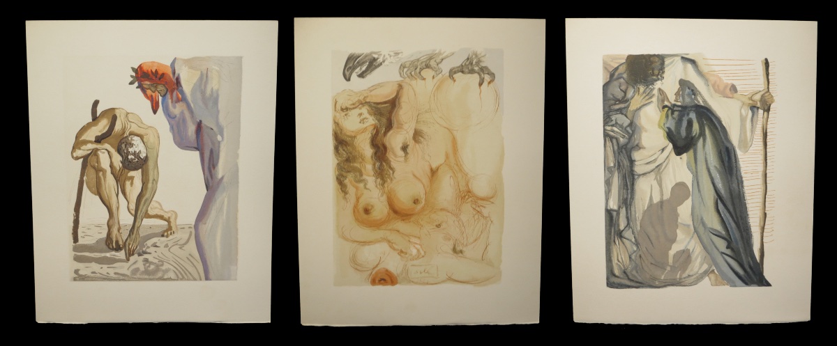 [surrealism] Dante / Dali (salvador, Ill.) - The Divine Comedy. Complete. 100 Plates.-photo-2