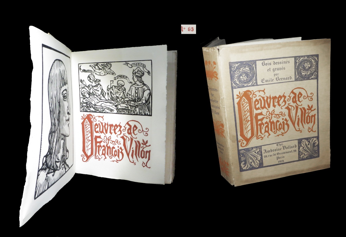 [ambroise Vollard] Works By François Villon, Ill. By Emile Bernard. 1918. 1/225.