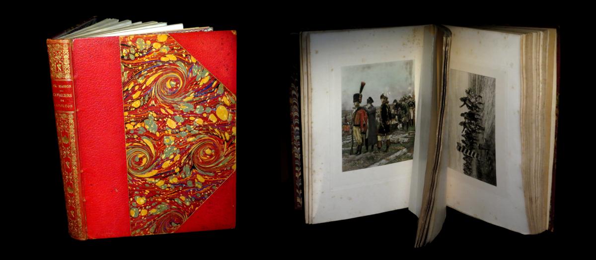 [signed Morocco Leather Binding Empire] Masson / Detaille (ill.) - Napoleon's Cavalrymen.-photo-2