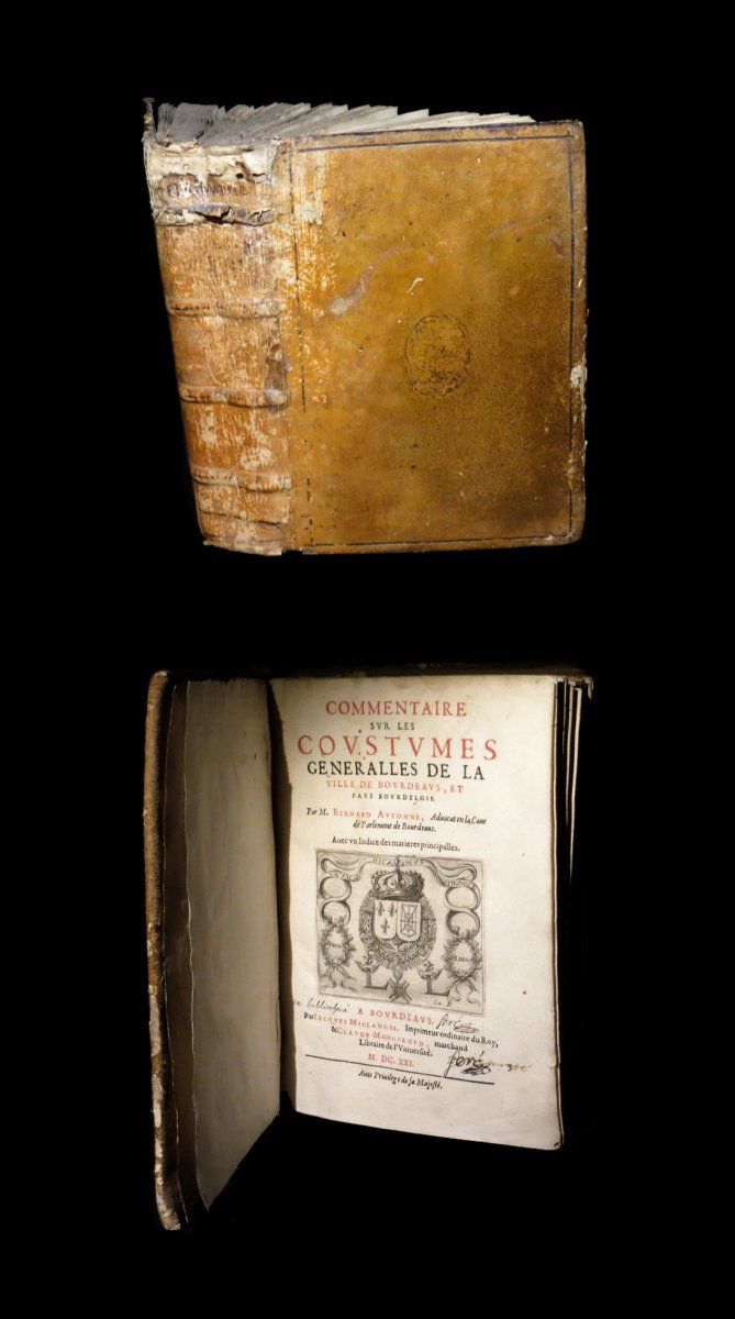 [binding In Arms Louis XIII Droit Gironde Bordeaux Millanges] Autumn - Customs. 1621-photo-2